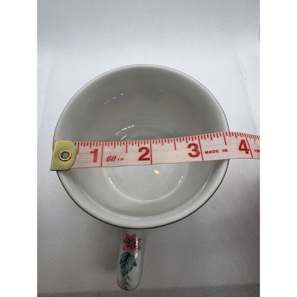 Andrea By Sadek Floral Teapot & Cup Set Porcelain Gold Trim Butterfly Design - Picture 16 of 16